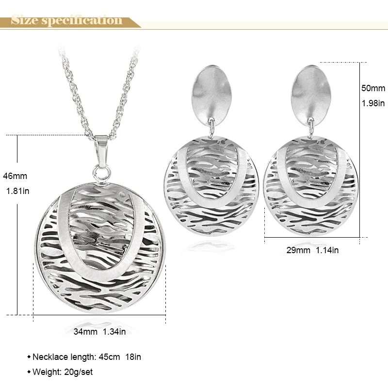 Sunny Jewelry классические круглые лунные Ювелирные наборы для женщин колье серьги
