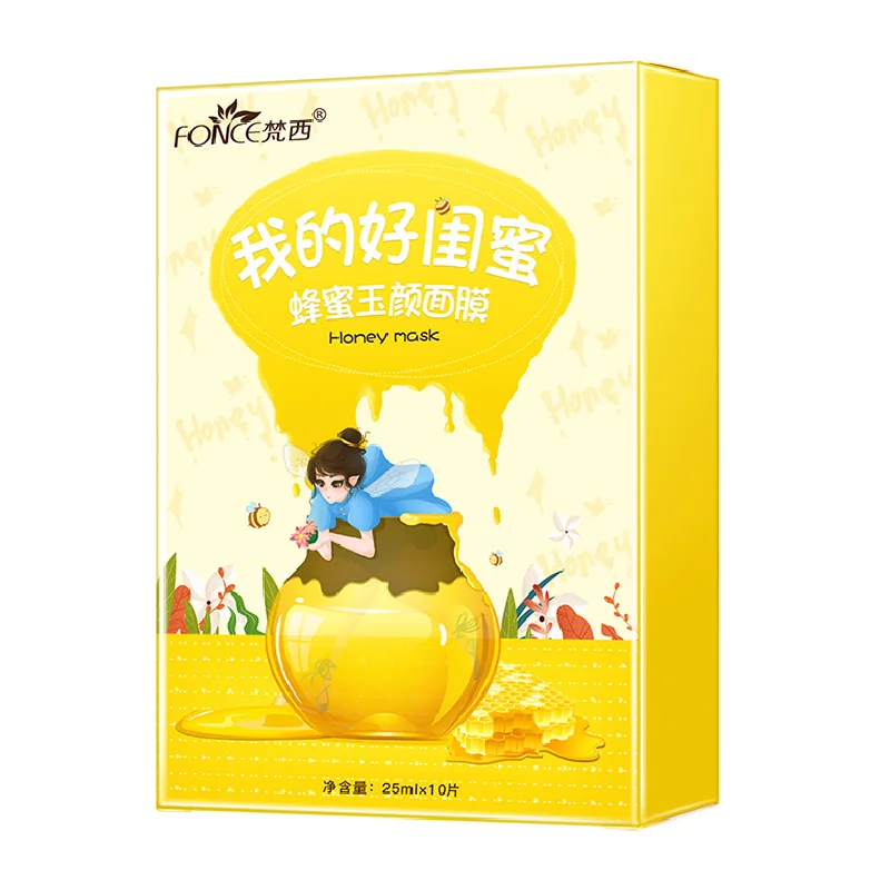 Honey Mask Fance Корейская маска для ухода за кожей лица 10 шт. растительная эссенция хороший выбор для защиты здоровья кожи - Цвет: Honey Mask