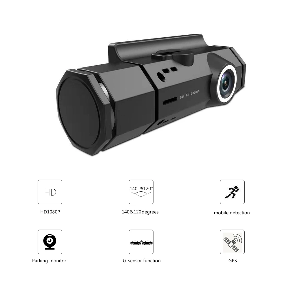 Видеорегистратор с ночным видением XQCK Dashboard camera 1080P диск фиксированными