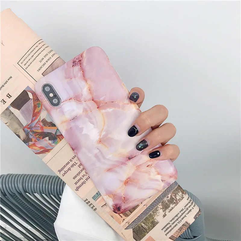 COOLY Pink Marble Case For Huawei P20 Lite P30 Pro Mate 20 Nova 3 2S 3i 3e 4e Cover iphone 6 S 7 8 X Max XR Silicone Coque |