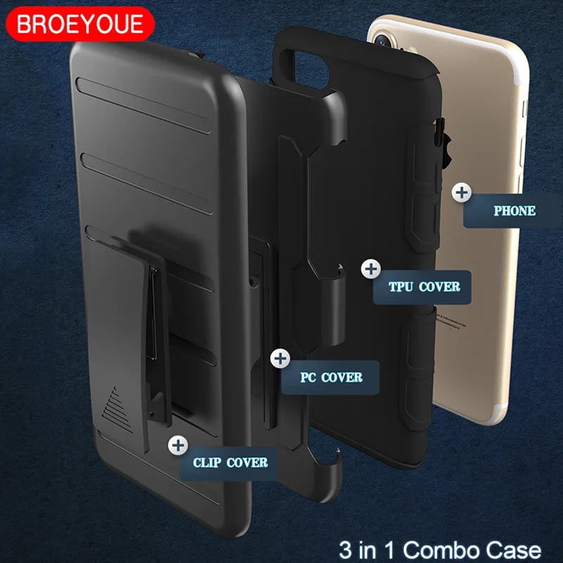 BROEYOUE Belt Clip Hard Case For HTC ONE M10 M9 M8 M7 Mini M4 Cell Phone Cover Desire 510 530 626 Shockproof |