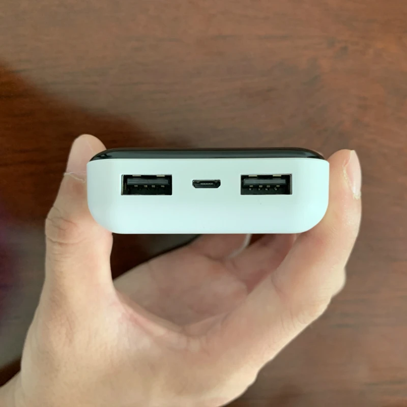 10000 мАч Мини Портативный внешний аккумулятор повербанк 2 USB LED зарядное устройство