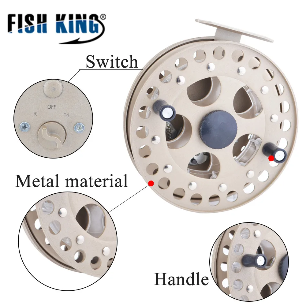 FISH KING зимняя удочка для подледной рыбалки 50/75 см, 2 секции, удочки с катушкой для рыболовного колеса, снасти