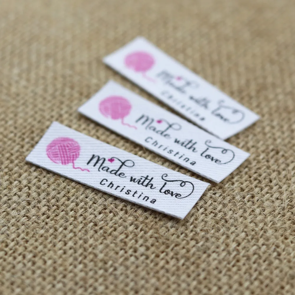 120 pieces Custom logo labels Name iron on label Clothing tags Organic Cotton Labels | Дом и сад