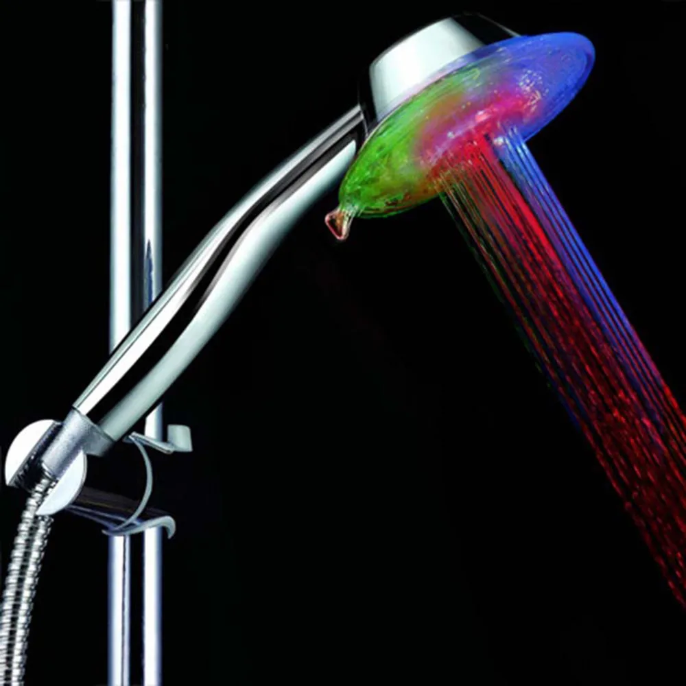 Ручная автоматическая сменная насадка для душа 7 цветов|light shower head|led light headshower head |