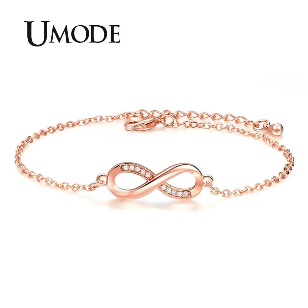 UMODE новый модный прозрачный циркониевый Кристальный браслет для женщин
