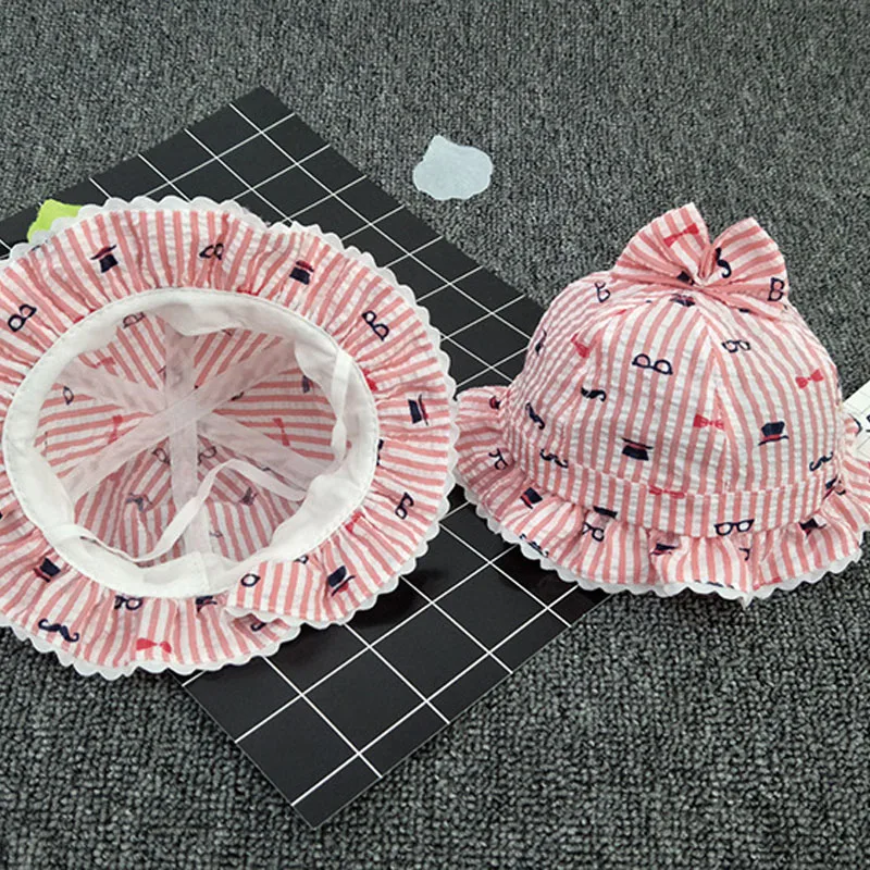New Fashionable Lace Girls Hat Baby Bucket Cap Summer Child For Girl Newborn Photography Props Kids Sun Straw | Детская одежда и