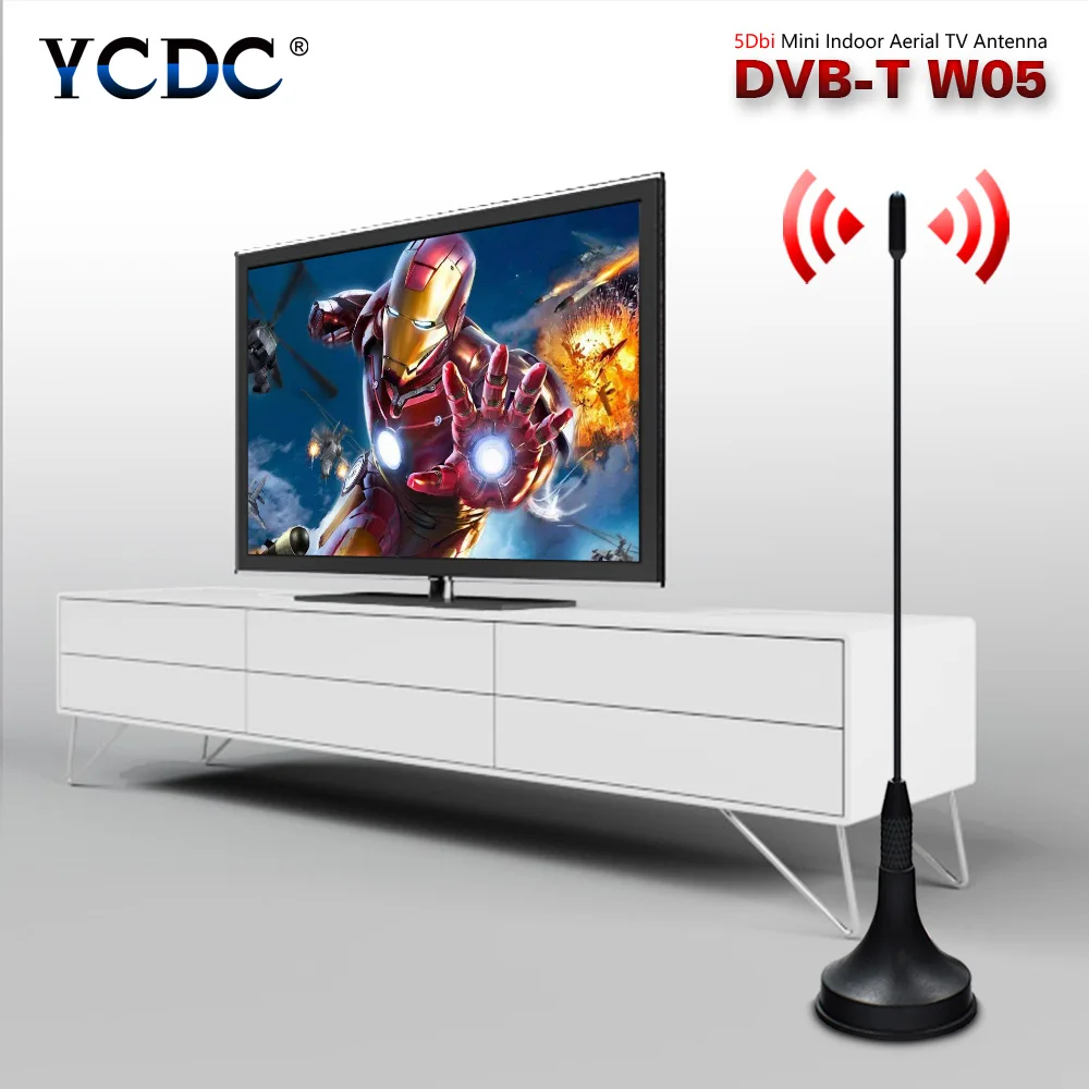 YCDC 5DBi 174 230 МГц и 470 862 цифровой DVB T TV Freeview HD ТВ антенна усилитель сигнала с магнитной