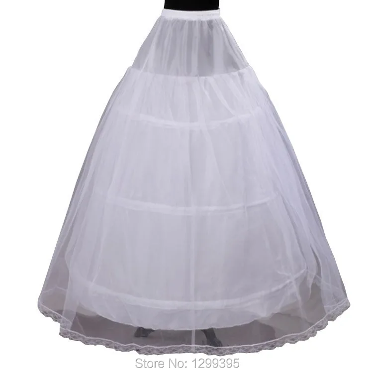 Free Shipping New White 3-Hoop 1 Layer Tulle A Line Petticoat Bridal Accessories Crinoline Underskirts | Свадьбы и торжества