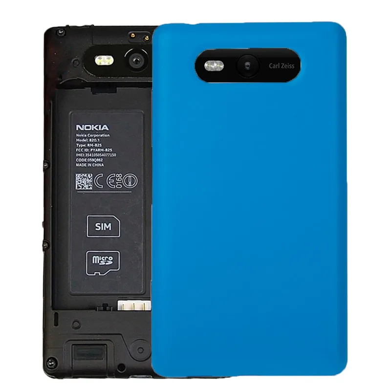 Синий Сплошной цвет аккумулятор NFC задняя крышка для Nokia Lumia 820 - Цвет: Синий
