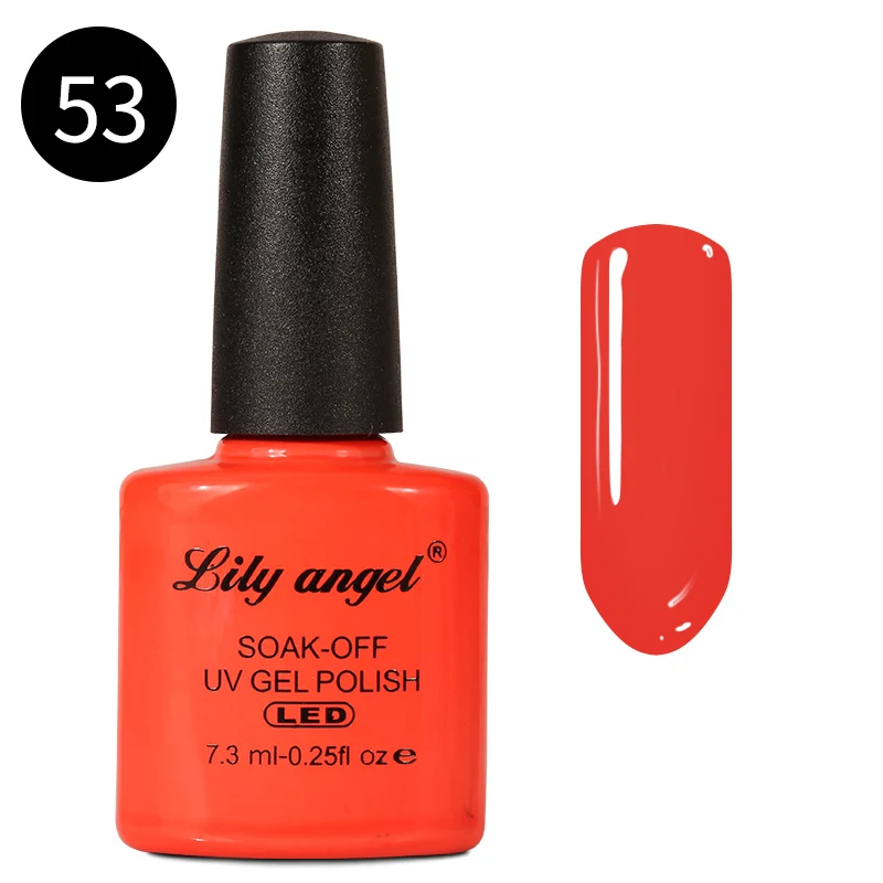 53 LILY ANGEL Гель-лак Светодиодный УФ-гель для ногтей лак для нейл-арта Дизайн Маникюр 110 цвет 7,3 мл впитывающаяся эмаль 39-76 - Цвет: 53