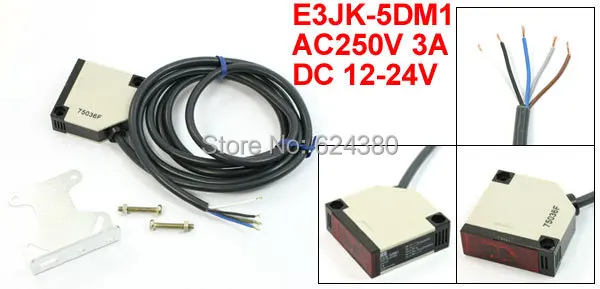 E3JK-5DM1 DC 12V - 24V 5m 16.4ft Infraredray Infrared Photoelectric Sensor Bijection Photo Switch Photoswitch Receiver | Обустройство