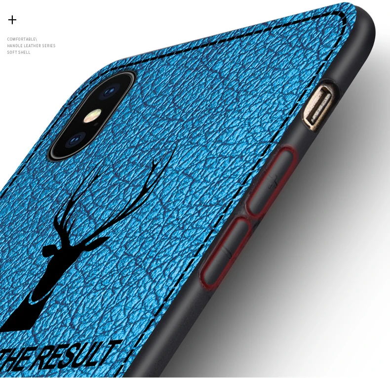 Роскошный кожаный чехол для телефона с рождественским оленем Apple iPhone X iPhoneX