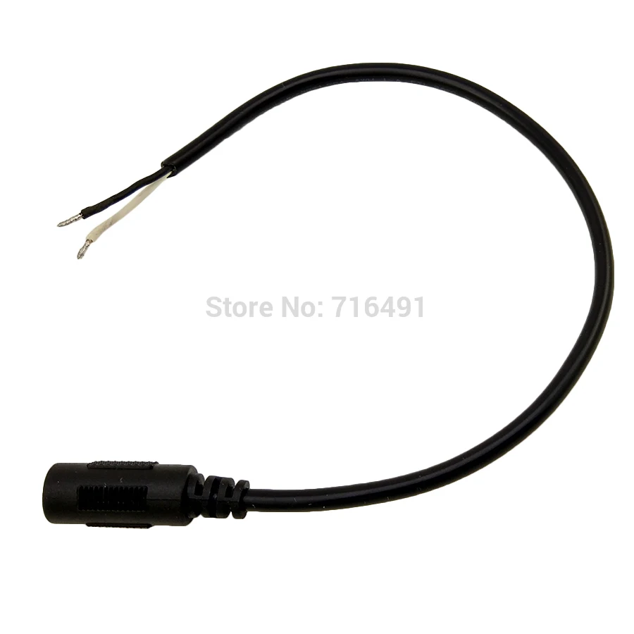 Изготовленный На Заказ кабель 500 шт 12V 5 5mm x 2 DC Power Female Plug Jack адаптер с кабелем шнура