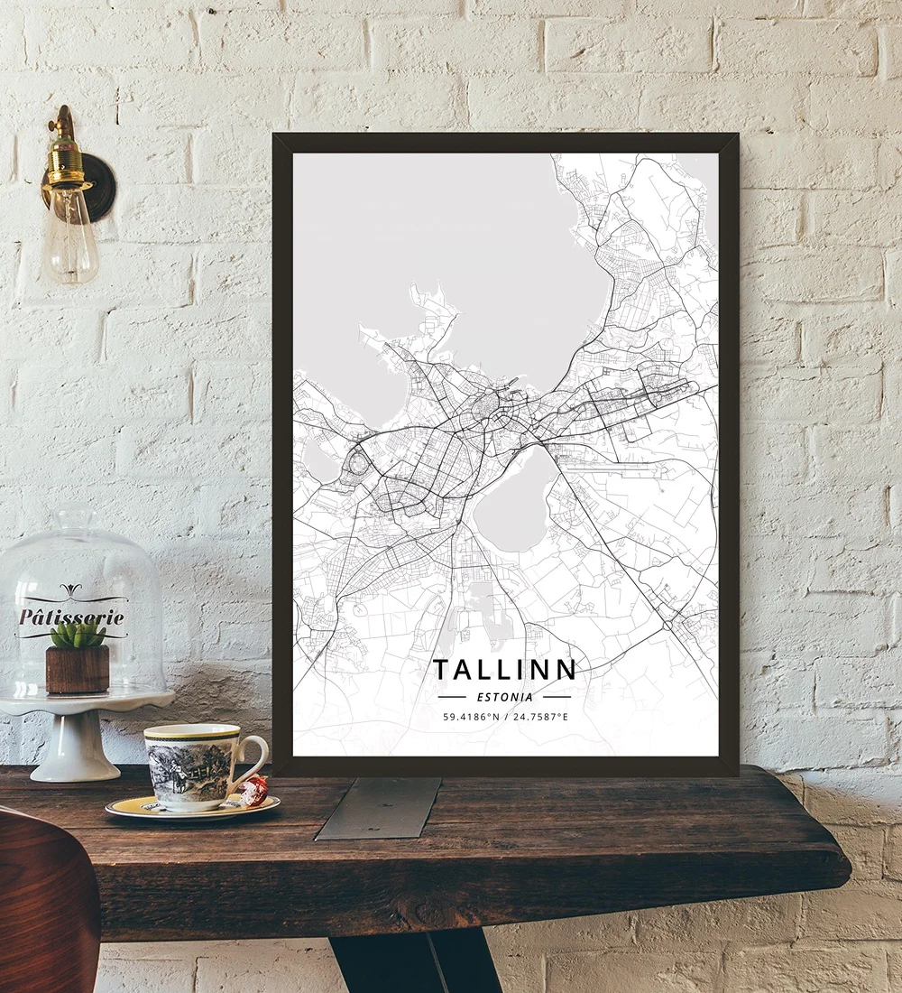 Tallinn Estonia Map Poster | Дом и сад