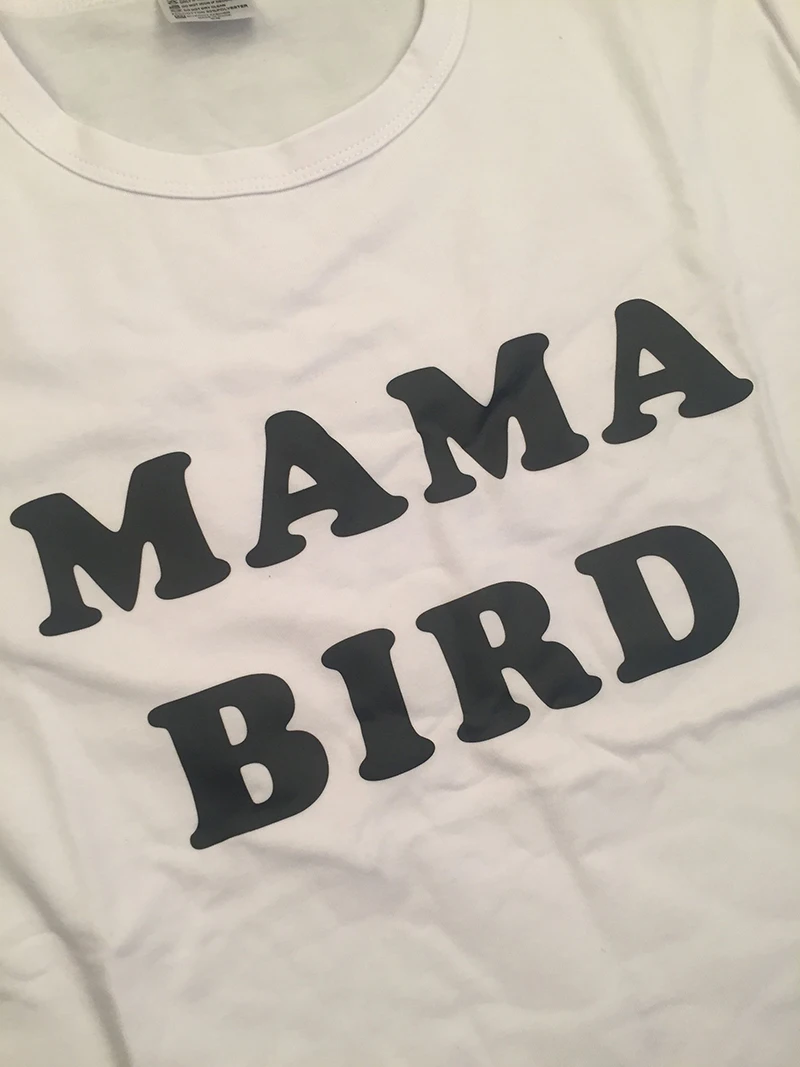 Футболка Momoluna MAMA BIRD Женская/мужская с надписью смешная рубашка в стиле Харадзюку