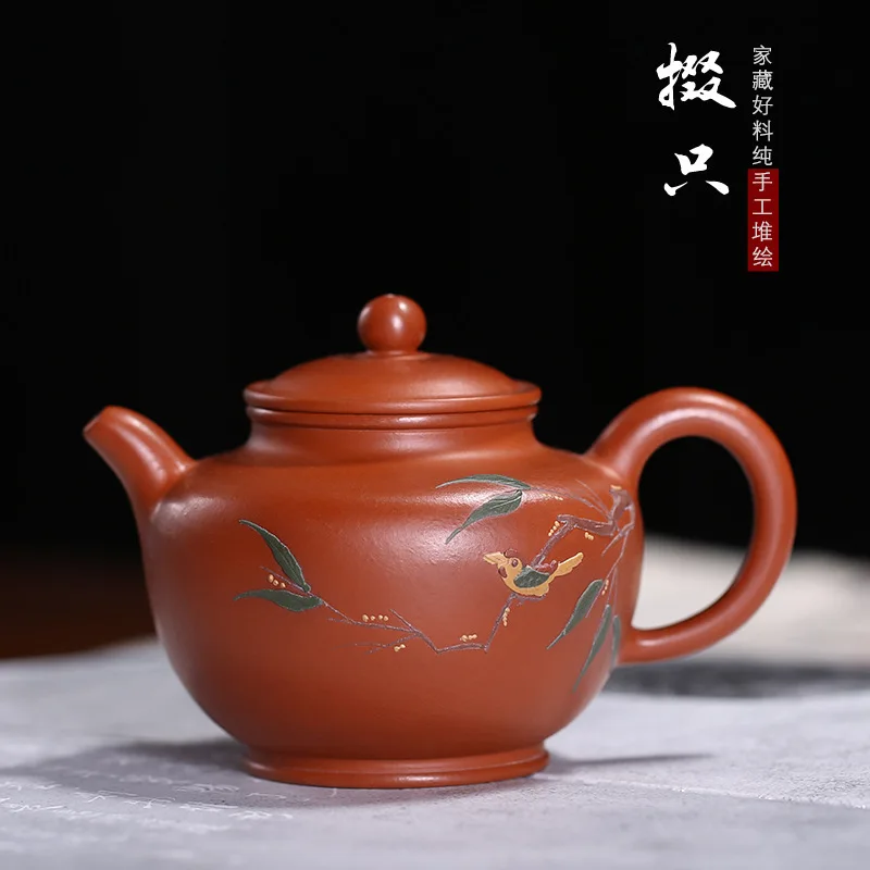 Чайная глина Чжу ручная окраска грязи цветной рисунок или узор Дуо горшок
