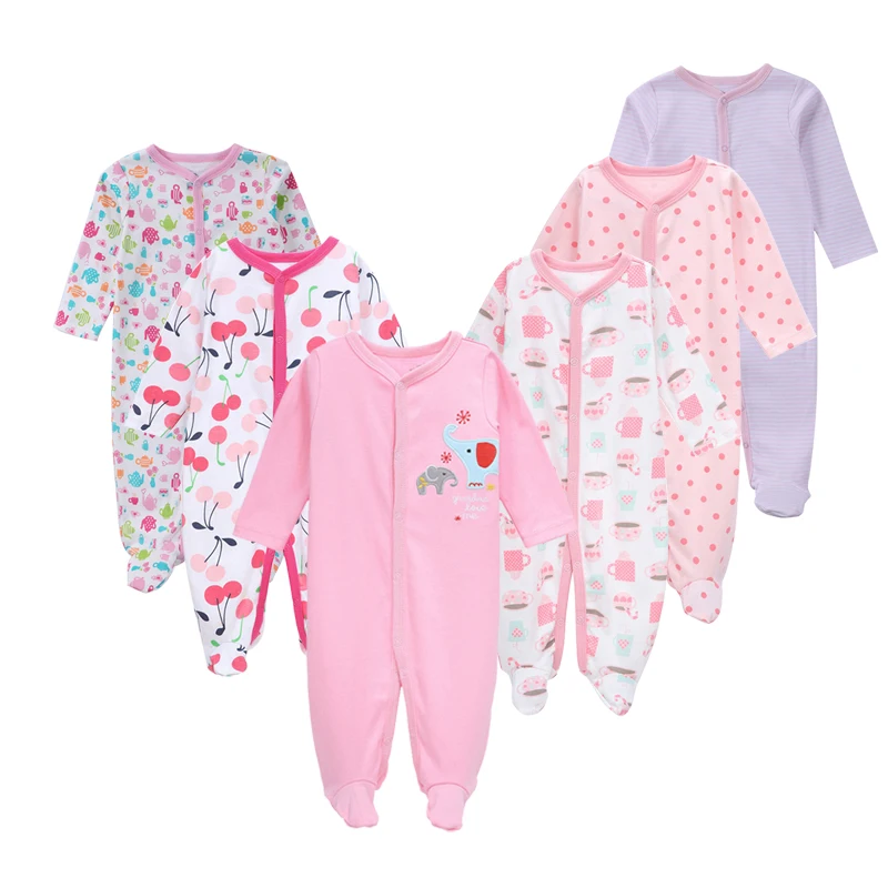 3/4/5/6 шт/комплект хлопковый детский комбинезон костюм Одежда для новорожденных
