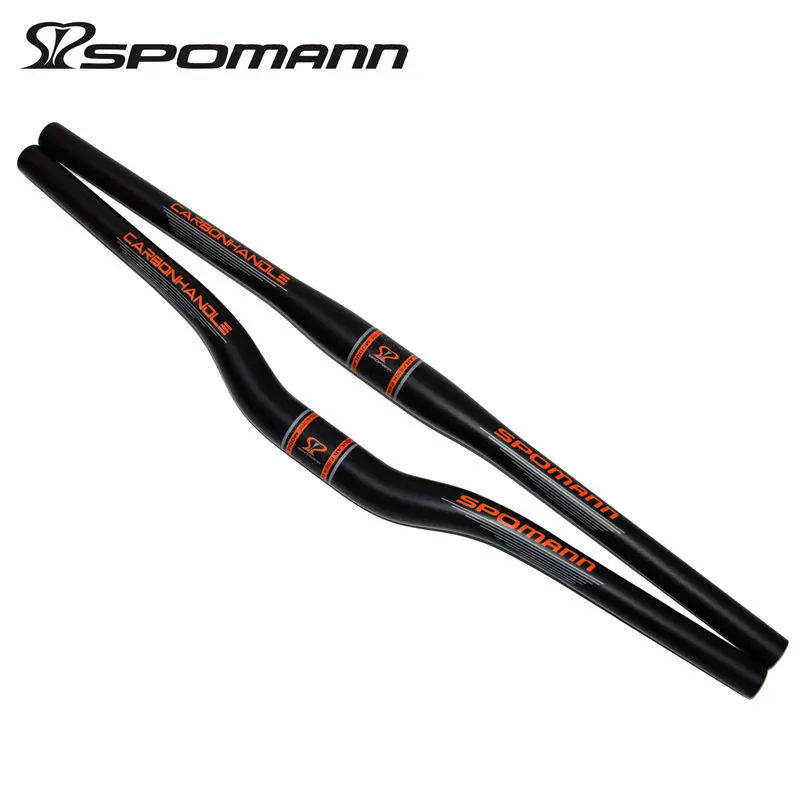 Руль велосипедный SPOMANN Carbon MTB руль ud матовый оранжевый цвет перфорированная ручка