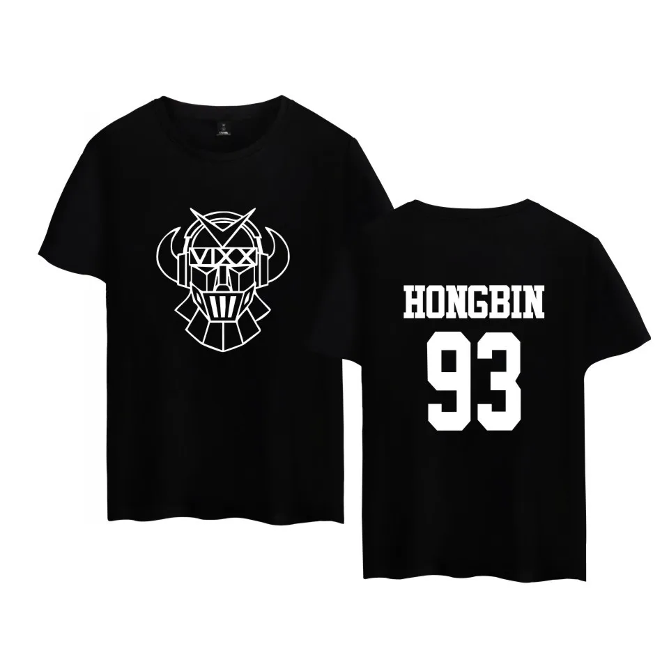 Летняя футболка Kpop Vixx хлопковая Футболка для женщин и мужчин VIXX HONGBIN HYUK KEN LEO N Рави