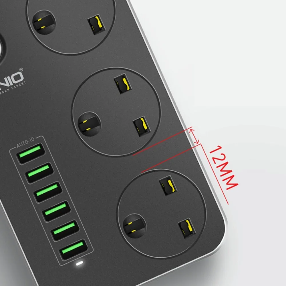 3 гнезда питания 6 usb-порт для зарядки настольные розетки Быстрая зарядка умная
