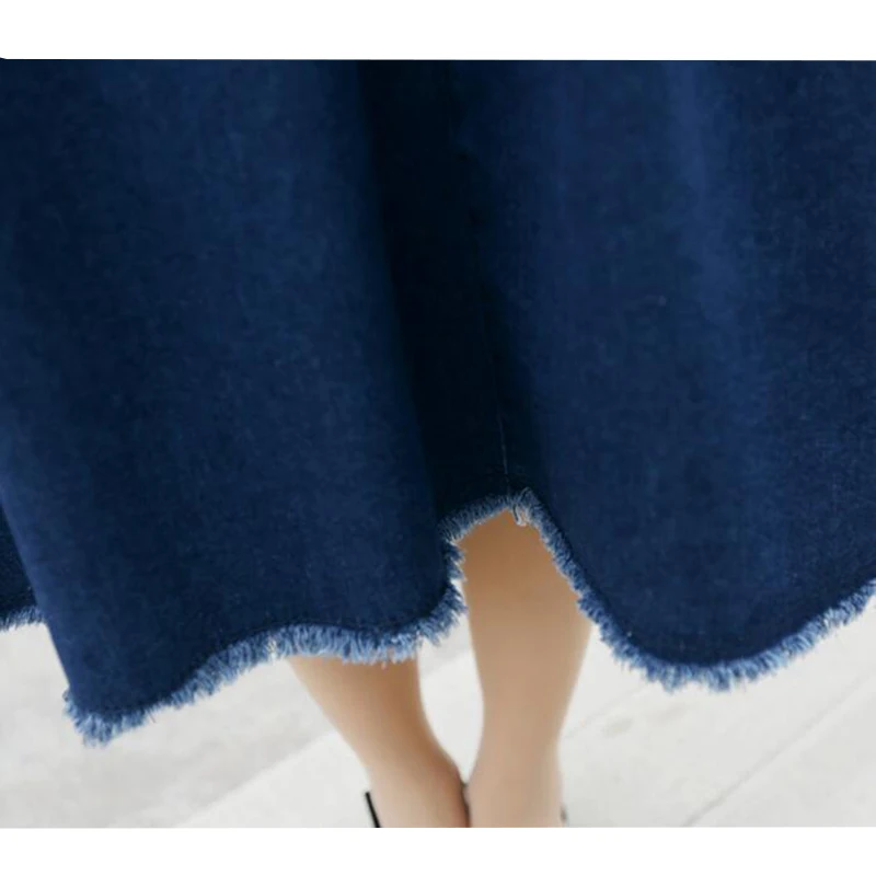 Женская джинсовая юбка с завышенной талией Повседневная Длинная облегающая