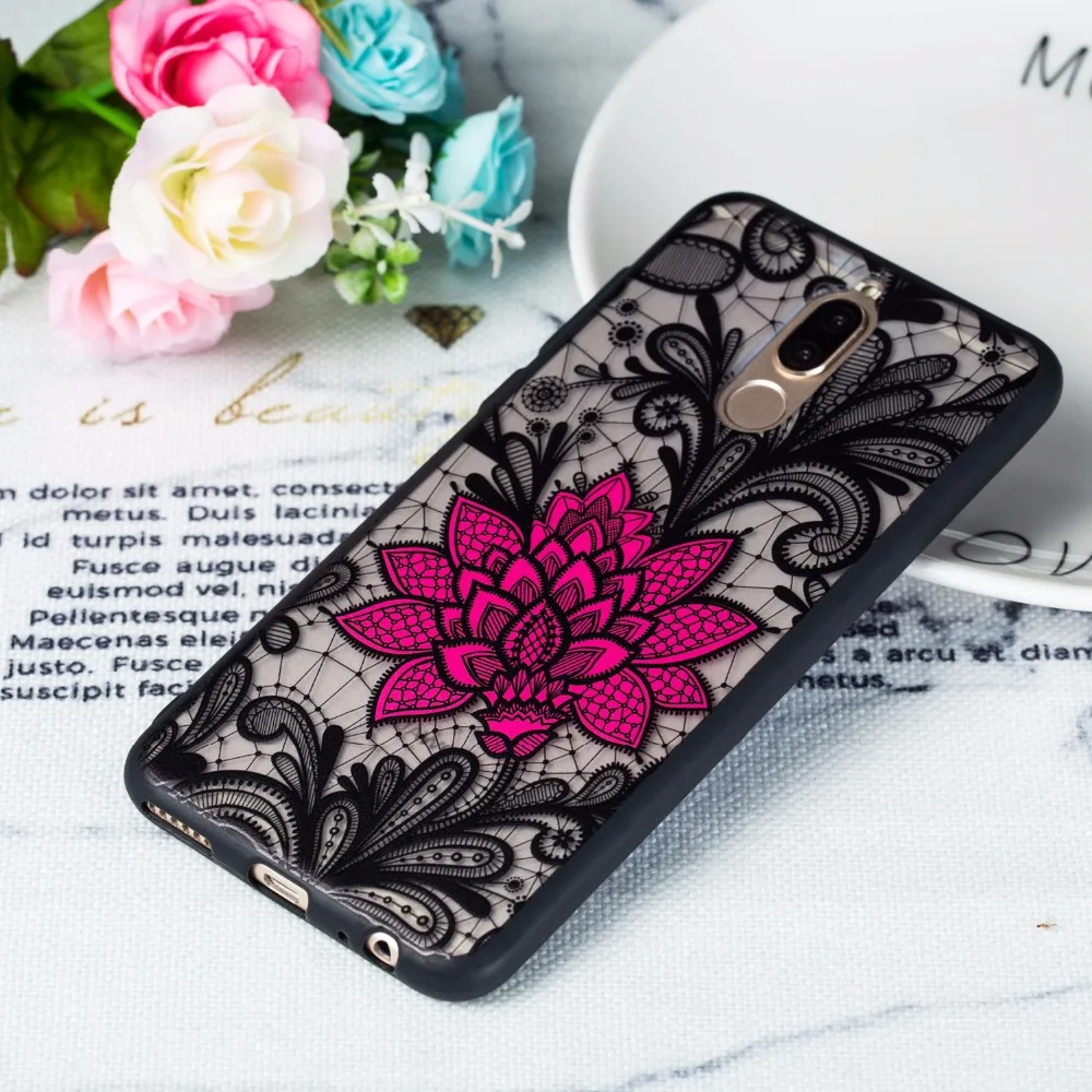 FGHGF кружевной Цветочный чехол для Huawei Mate 10 Lite силиконовый ТПУ PC Y6 II Nova 2i Honor 5A 9i Fundas |