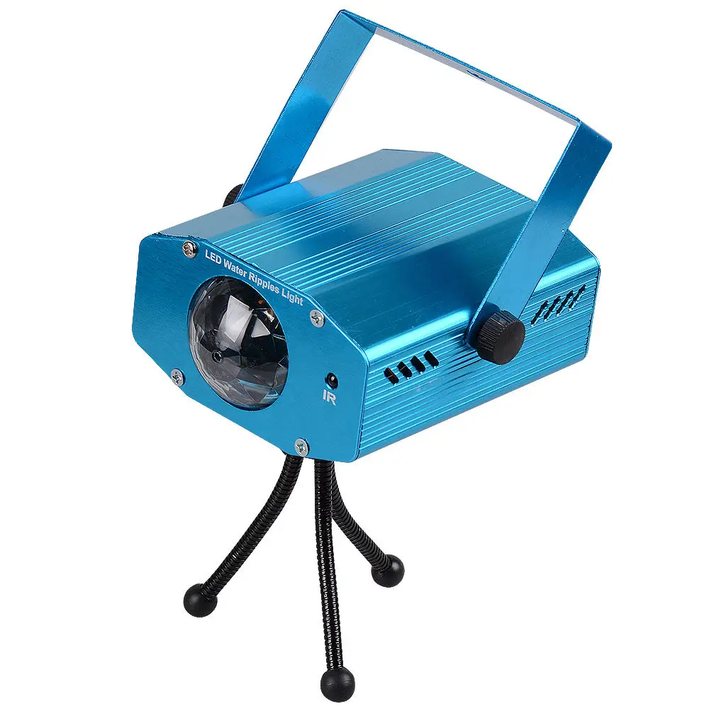 AOBO Lighting IR Remote 3W RGB LED Water Wave Ripple Effect Stage Light lighting Laser Projector with Mini Tripod for Party Show | Лампы и