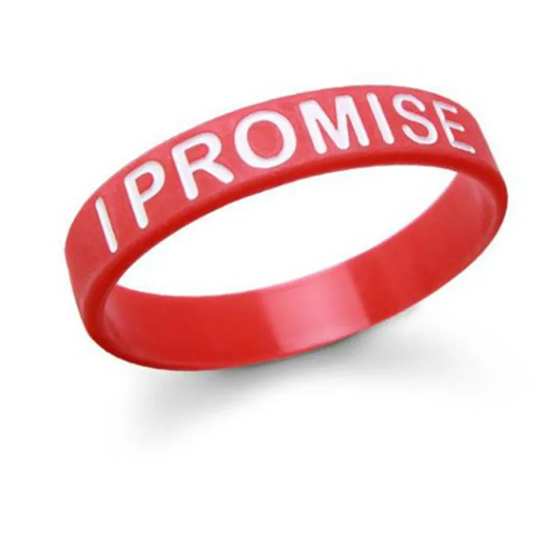 4 шт./лот Силиконовый браслет с чернильным заполнением цвета Обещаю модный