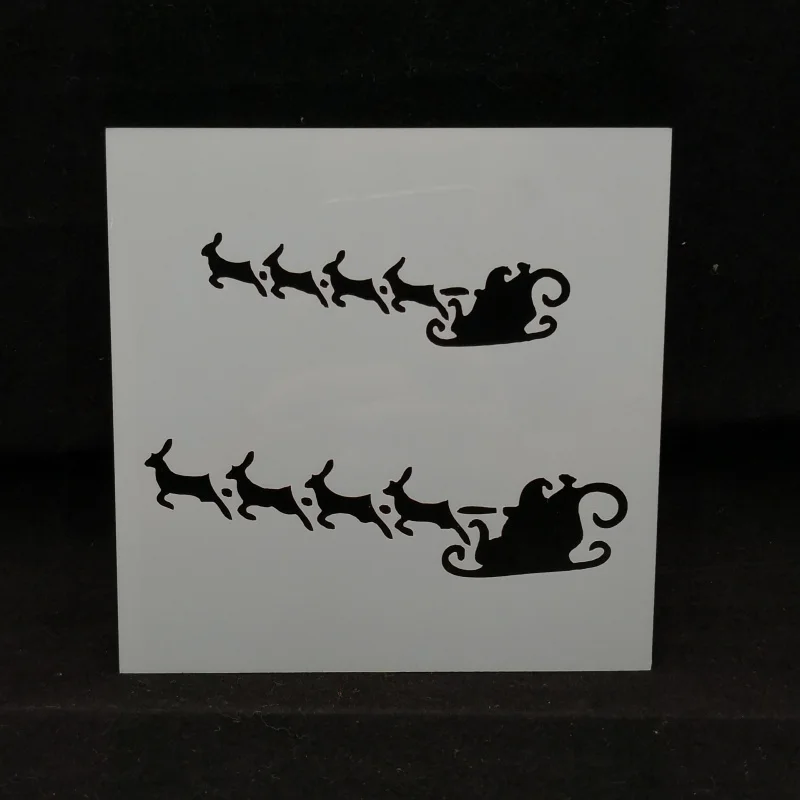 

13*13 Deer santa claus pvc Layering Stencils for Diy scrapbook coloring,painting stencil,home decor diy etc. Product image
