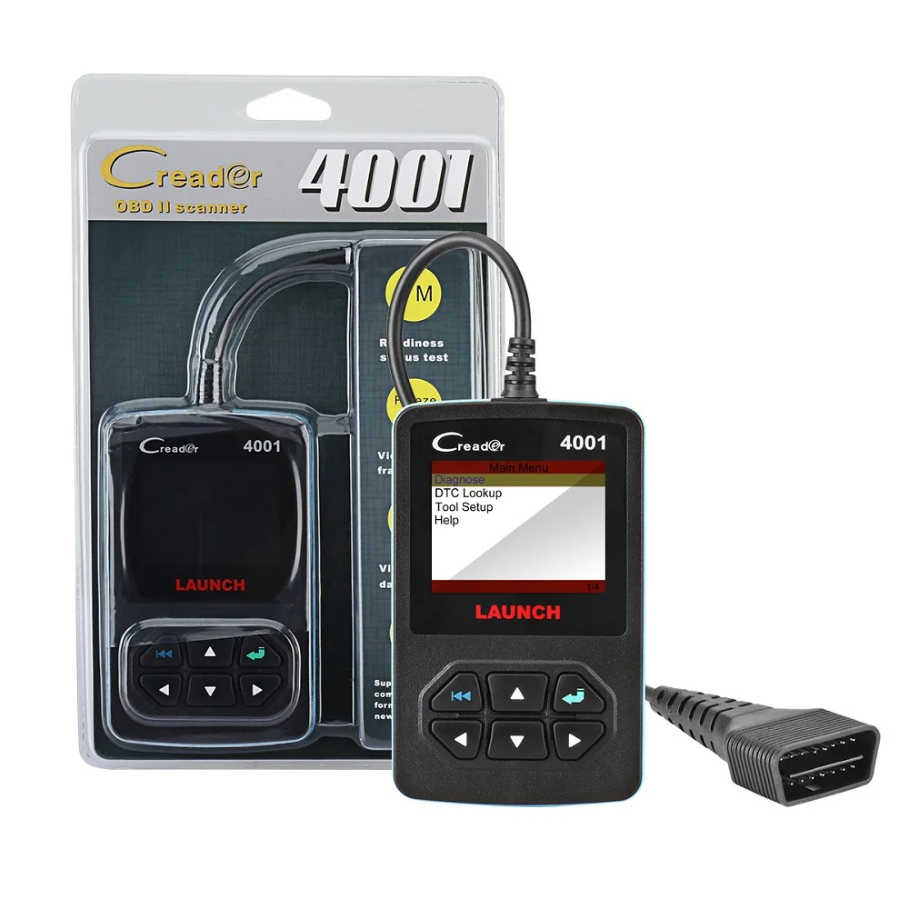 Запуск OBDII/EOBD сканер Creader 4001 код читателя автомобильной инструмент диагностики
