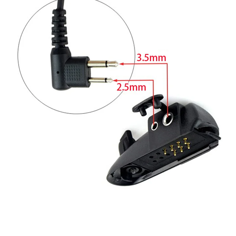 2pin Jack 3 5 мм/2 мм адаптер для Motorola GP328 GP340 PTX760 PRO5150 до GP300 GP88S WalkieTalkie | Мобильные