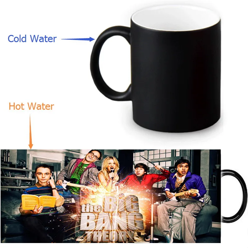 Кофейные кружки The Big Bang Theory кружка термочувствительные Волшебные чайные черного
