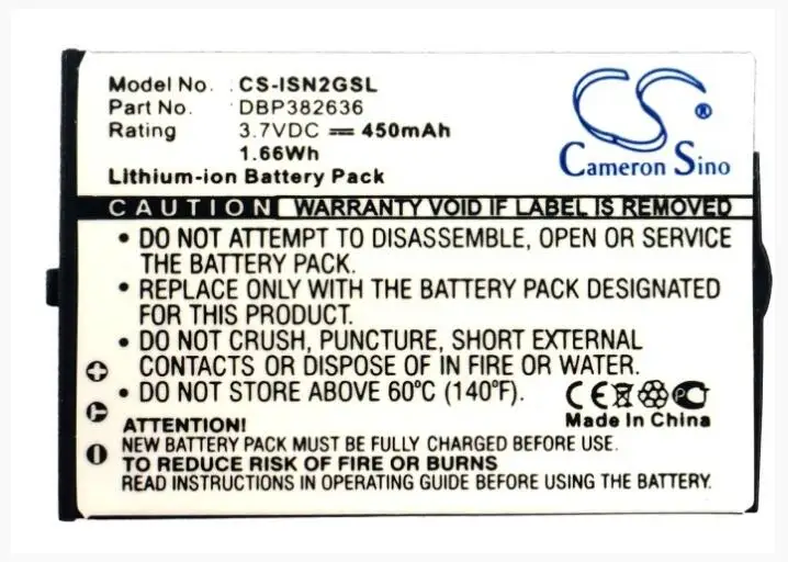 

Cameron Sino 450mAh battery for INSIGNIA NS-DA1G DA2G 1GB DA2G 2GB DBP382636 MP3, MP4, PMP Battery