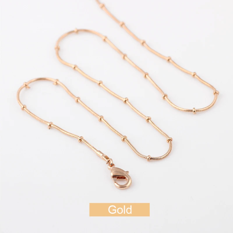10pcs/lot 60+5cm Fashion 4 Colors Snake Chains Necklace Men Women With Lobster Clasps For Glass Living Floating Locket |