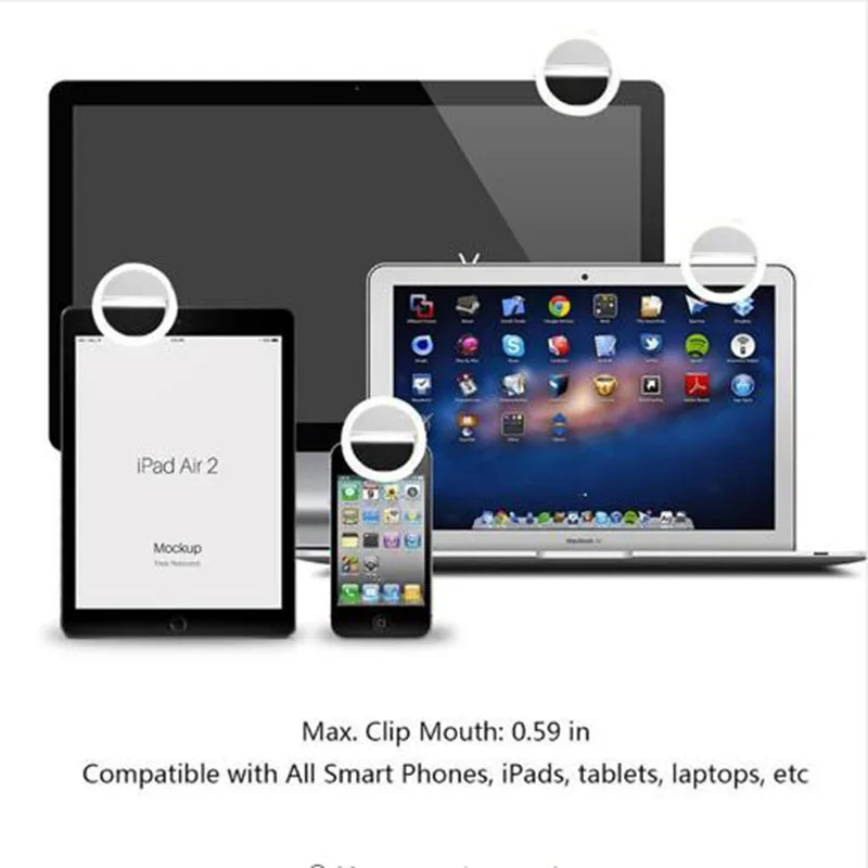 Кольцевая светодиодная вспышка для селфи телефона лампа с заполняющим светом