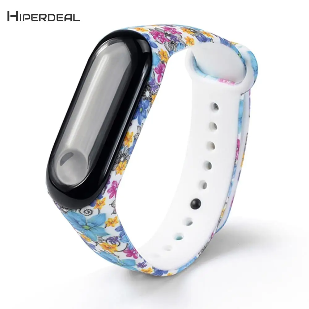 Ремешок для XiaoMi Mi Band 3 с цветочным узором ТПУ умные наручные часы ремешок MI3
