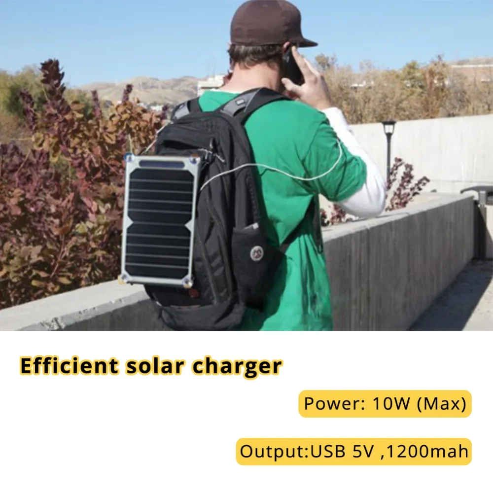 LERRRONX 10W 5V 1.2A Sunpower аварийное портативное солнечное зарядное устройство Панель