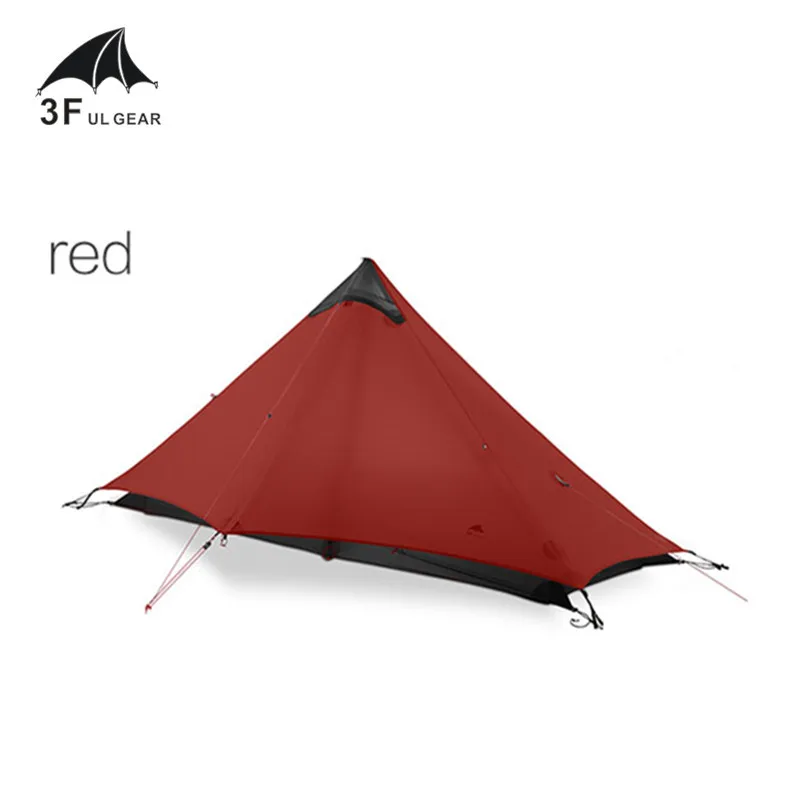 3F UL GEAR Lanshan 1 палатка Oudoor 1 человек Сверхлегкая палатка для кемпинга 3 сезона профессиональная 15D Silnylon Бесшумная палатка - Цвет: 15D red 1 person