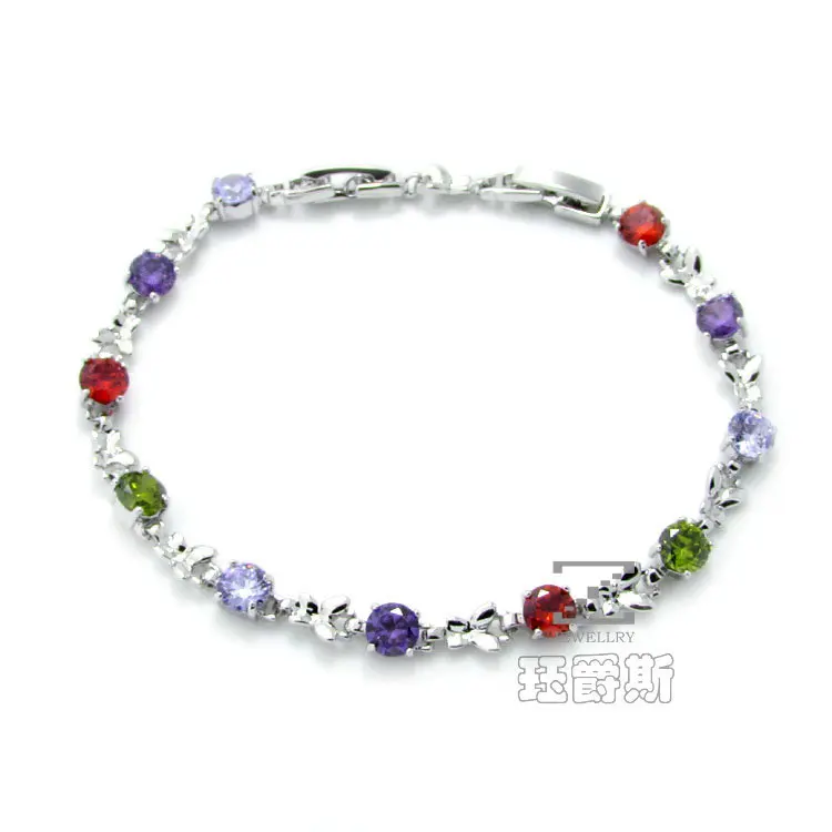 Fashion Jewelry Flower AAA Zircon Clear Crystal Tiny Bracelets for Women Wholesale | Украшения и аксессуары