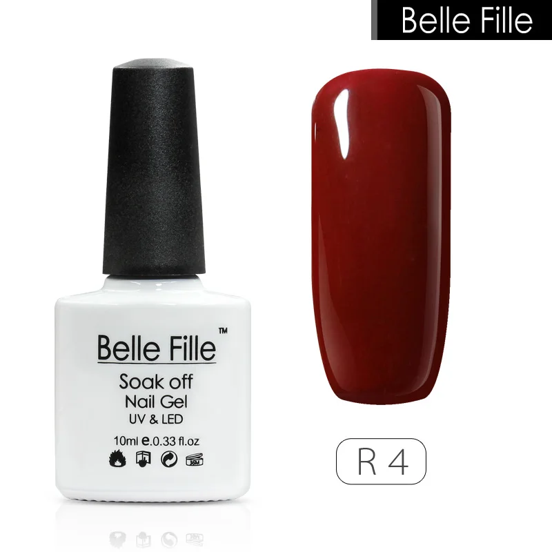 BELLE FILLE красного цвета УФ гель лак для ногтей 10 мл Гель-лак полировки серии