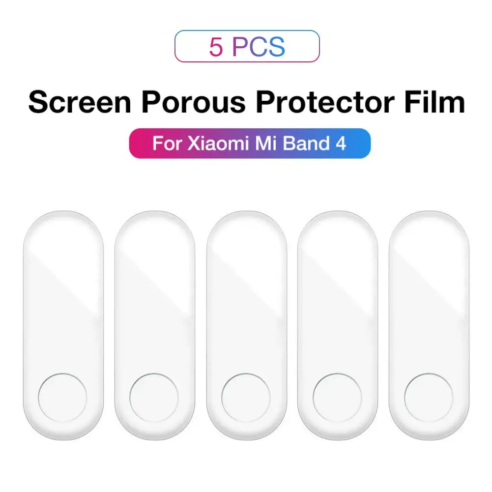 5 шт. Защитная пленка для экрана из пористого ТПУ Ультра прозрачная Xiaomi MiBand 4 смарт