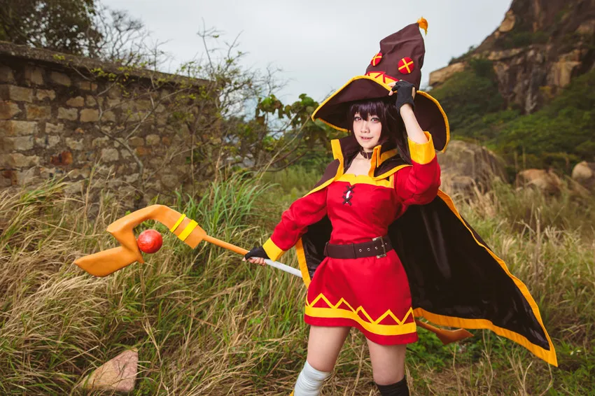 Костюм для косплея Megumin из аниме коносуба благословение Бога на этот чудесный мир