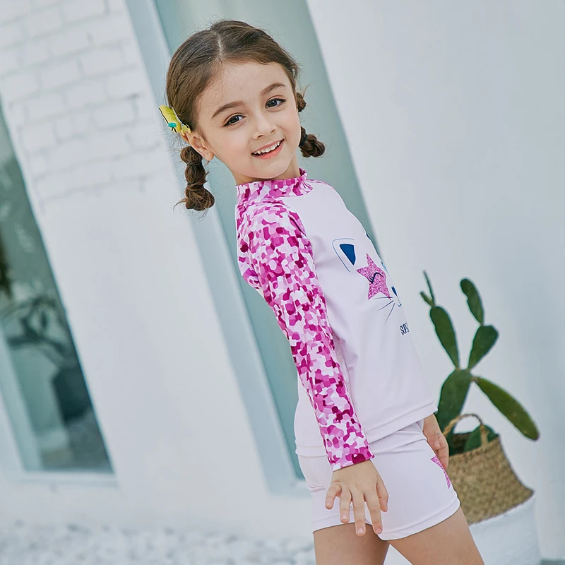 Rashguard/детский купальный костюм для девочек комплект из 2 предметов мальчиков