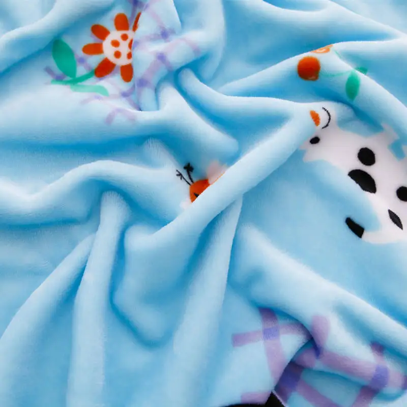 Один Слои коралловые флисовые одеяла для малышей новорожденных сон постельных