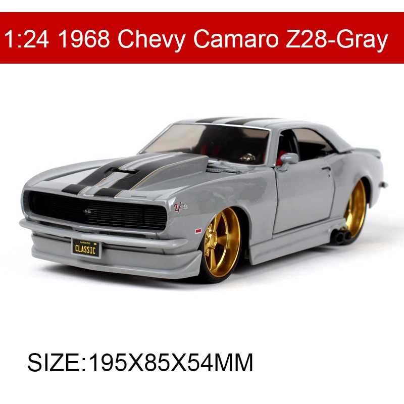 Maisto 1:24 1968 Cheyv Camaro Z28 литая модель автомобиля металлическая Гоночная машина