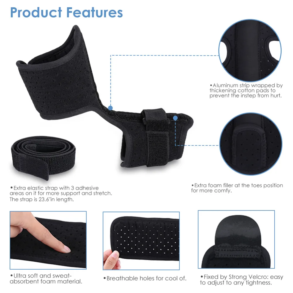 Опора для голеностопа с шиповидным массажным мячом, защита для голеностопа, Подошвенный Фасциит, Ортез для ног, стабилизатор, подтяжки, поддержка голеностопа