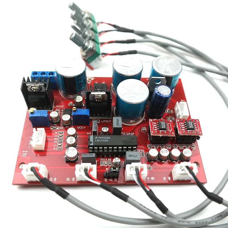 Ссылка музыка факс Схема Дизайн LM1036 Tone доска OP275 dual op amp + LF353 lm317 lm337 сервопривод