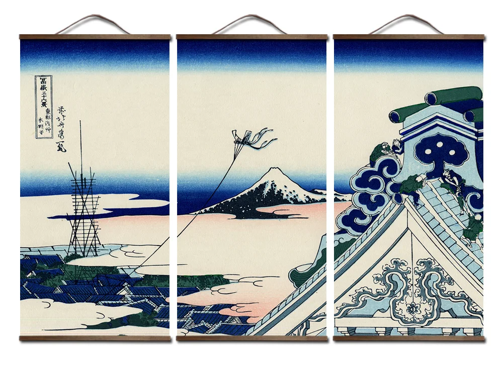 Постеры и принты, живопись на стену, искусство в японском стиле, Ukiyo, e Kanagawa Surf, холст, художественная живопись, настенные картины для гостиной