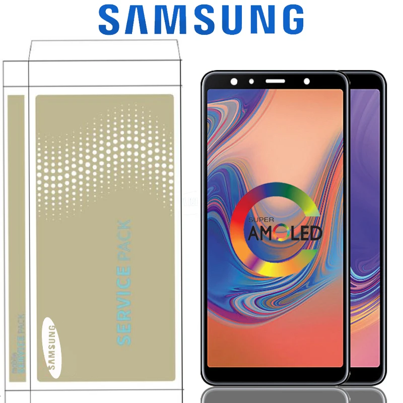 6,0 '' Супер AMOLED ЖК-дисплей для samsung Galaxy A7 A750 SM-A750F A750F с сенсорным экраном в сборе Замена